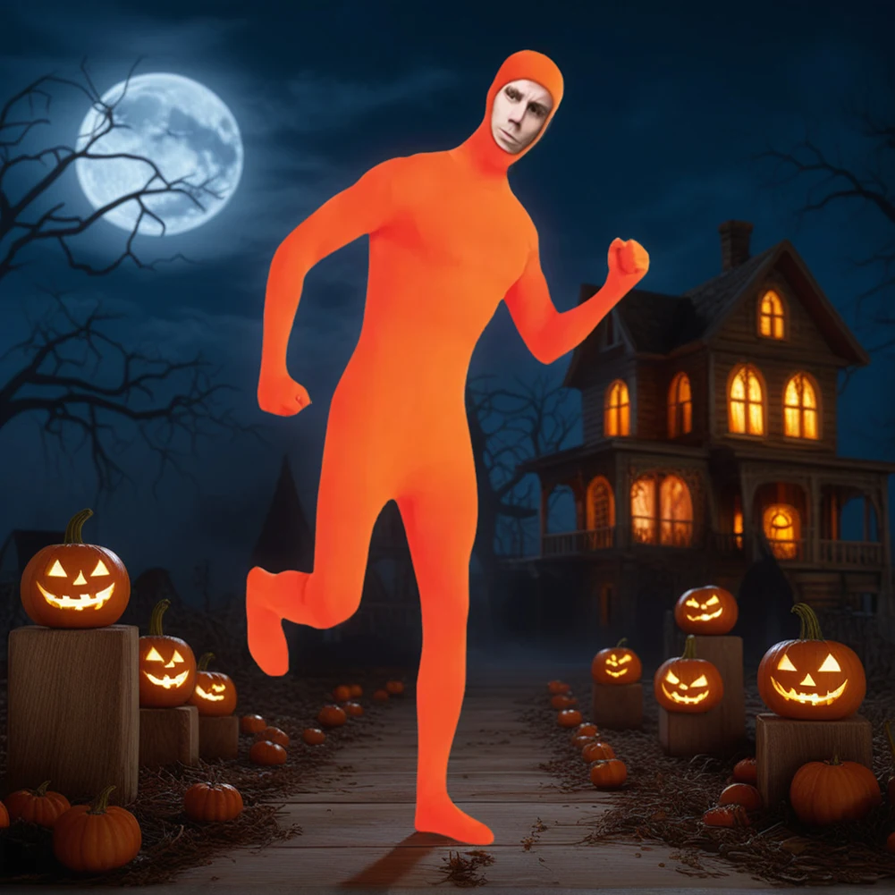 Disfraz De Prisionero Naranja Para Hombre Y Mujer - Mono Con Cremallera, Esposas, Tatuajes Y Pegatinas, Tallas M Y L, Para Halloween Y Carnaval