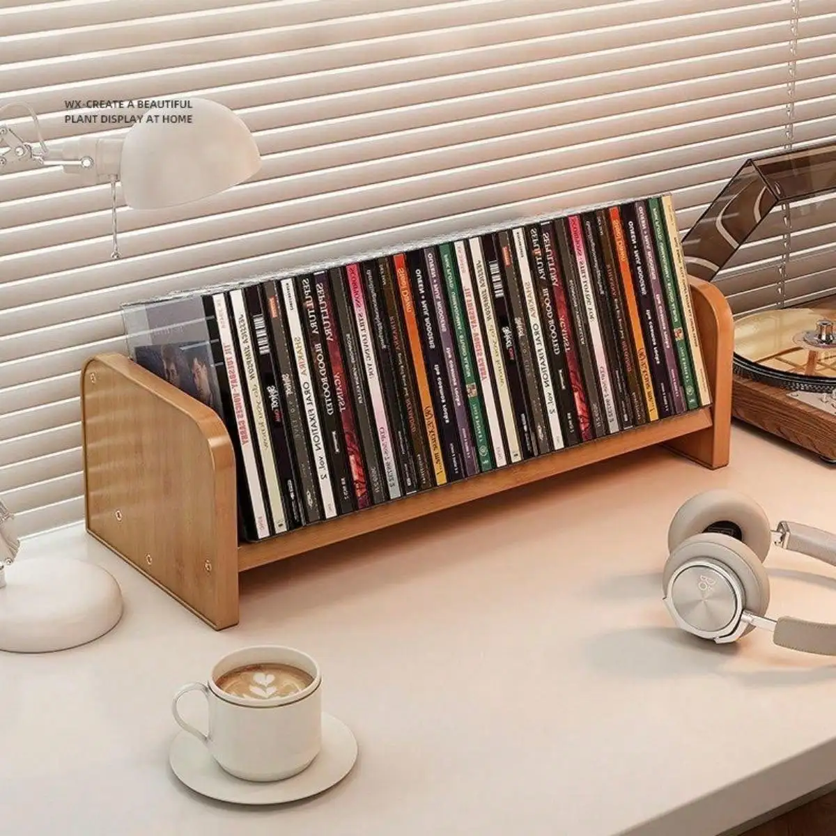 1pc Wooden Desktop CD Rack/Book Shelf, Beautiful And Creative Appearance Design For Desktop Organization And Storage, Very Pract