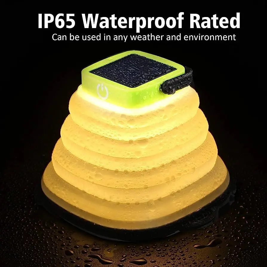 

Outdoor Camping Light Rechargeable Solar Lamp Collapsible Lantern for Hiking IP65 Water Proof Camping Equipment Supplies