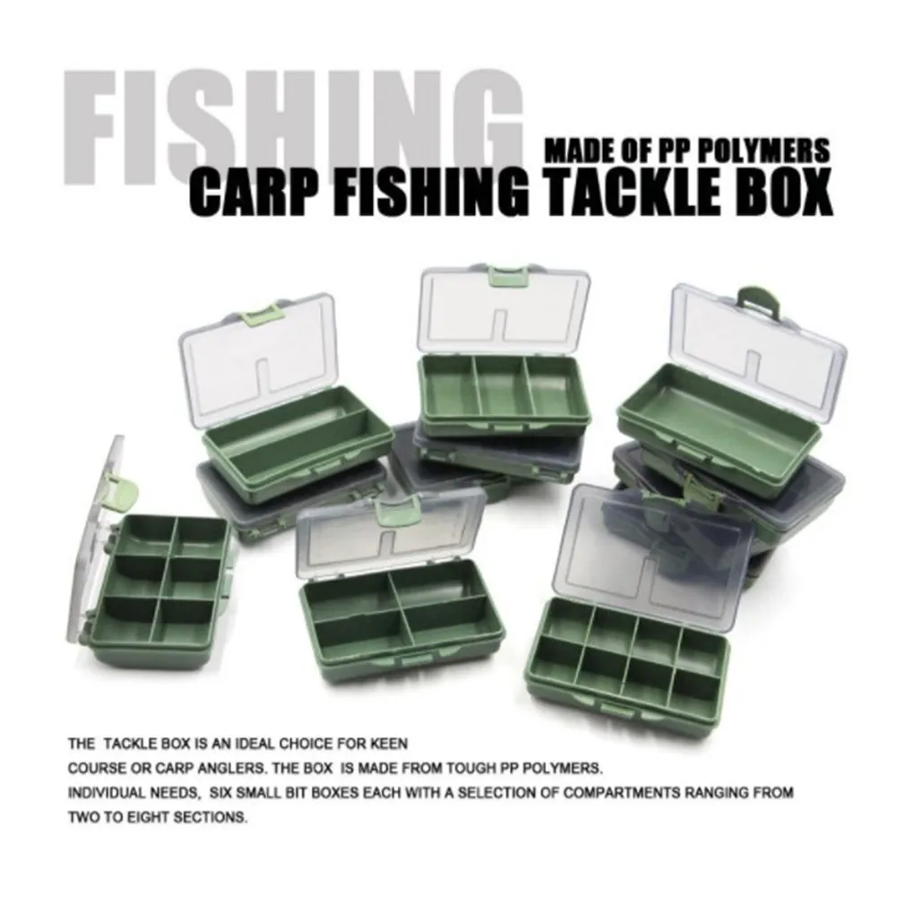 1 8 Compartments Storage Box Carp Fishing Tackle Boxes System Fishing