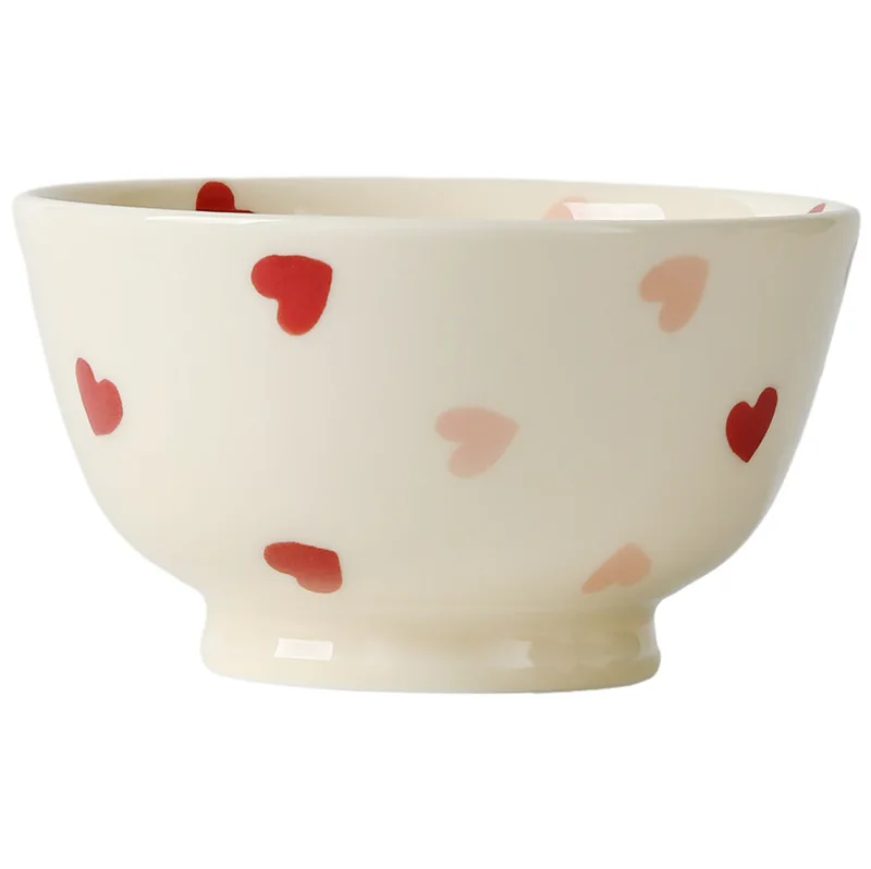 Heart-shaped Ceramic Dinnerware Set Dinner Plate Rice Salad Bowl Coffee Mug Japanese Love Warm Gift for Valentine day Ceramic Tableware Set