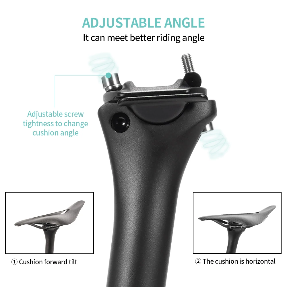 Bike Seat Post TOSEEK C70 No Logo Carbon Seatpost Light Weight 27.2/31.6mm Matte Black MTB Road Bike Seat Post Seat Tube Bicycle Parts