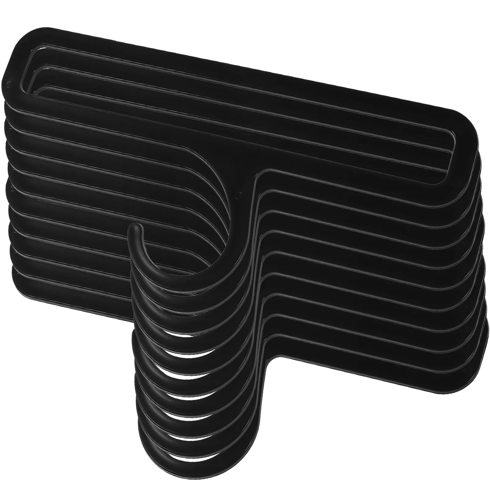 

Plastic Hook Rectangular Scarf Rack Towel Supermarket Display (5134# Black) 10pcs