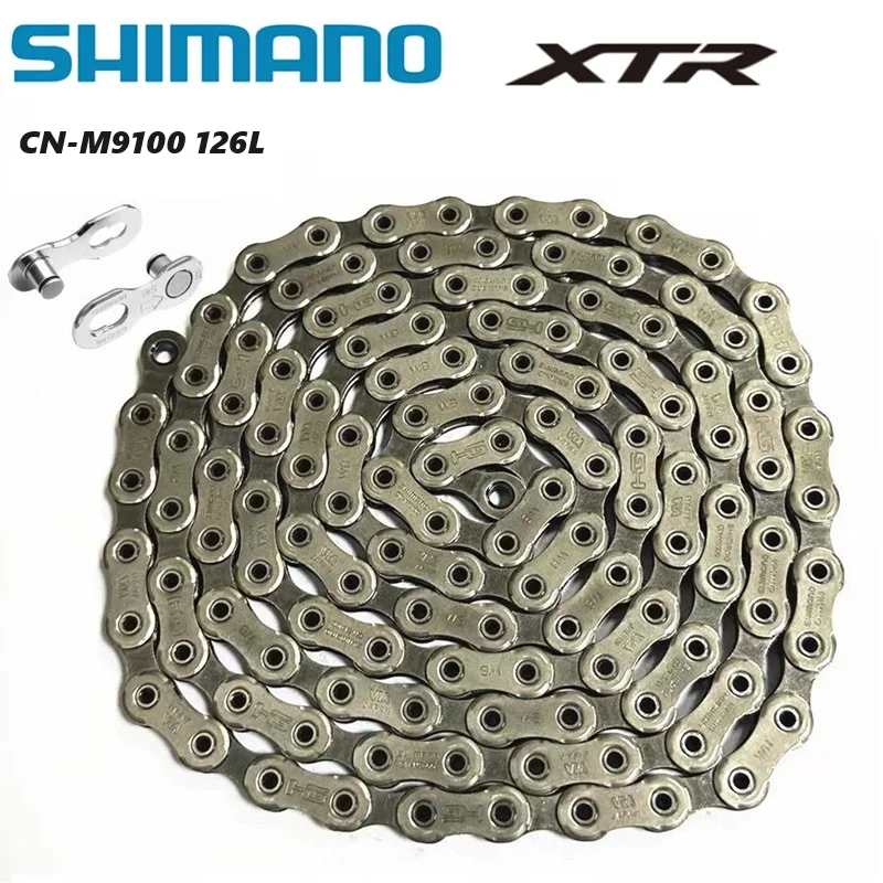 Shimano Deore Xtr Cn M9100 Xt Catena 12S Mtb Bicicletta Chain126L Bicicletta Originale Shimano