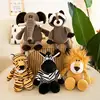 25CM Super Cute Stuffed Toys for Kids Sleeping Mate Jungle Animals Dolls Elephant Dog Tiger Fox Lion Giraffe Raccoon Monkey 1