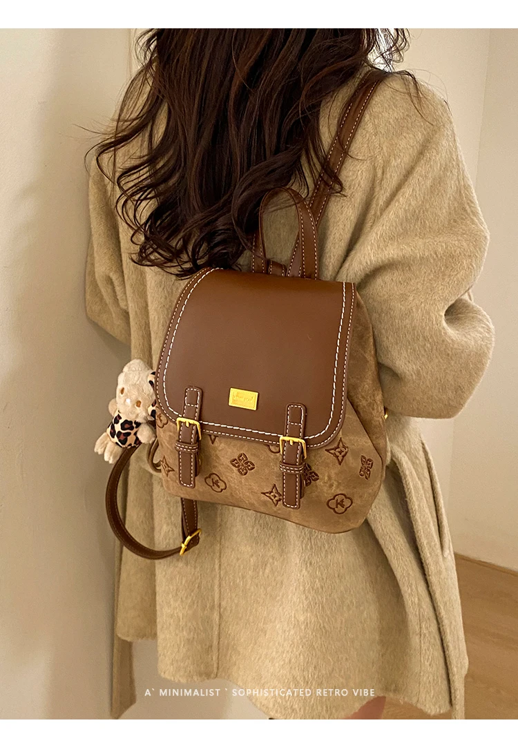 حقيبة ظهر نسائية ذات سعة كبيرة، حقيبة حمل عصرية أنيقة وقابلة للتحويل للاستخدام أثناء السفر والتنقل