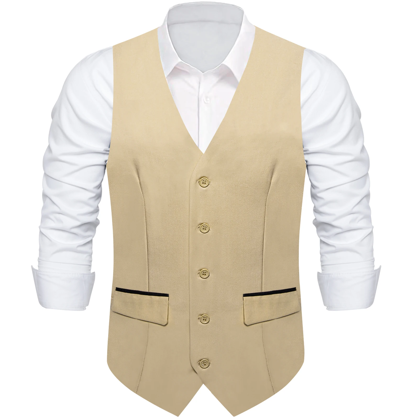Slim Fit V-neck Vest for Man Classic Wedding Business Sleeveless Men's Waistcoat for Winter Fall Men Necktie Cufflinks Set Gifts