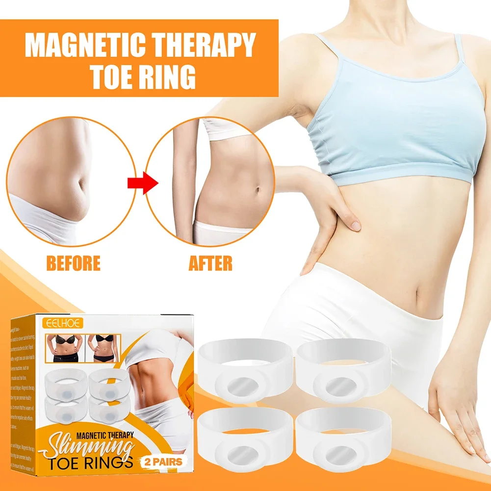 2pairs Magnetic Toe Ring Improve Body Shape Silicone Lose Weight Toe Ring Metabolism Reduce Fat Products Slim Products Pesas