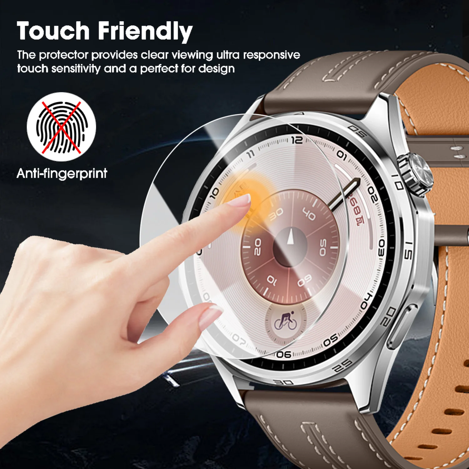 HD Protective Cover Film Tempered Glass for Huawei Watch GT 6 5 41MM GT5Pro 42MM 46MM GT6Pro Screen Protector Auto Installation