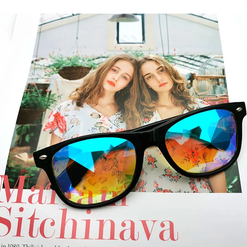 Party Prism Kaleidoscope Glasses Men Square/Ultimate EDM Rave Light Diffraction Festival Women Bar Diffracted Glass Lens Cosplay 6