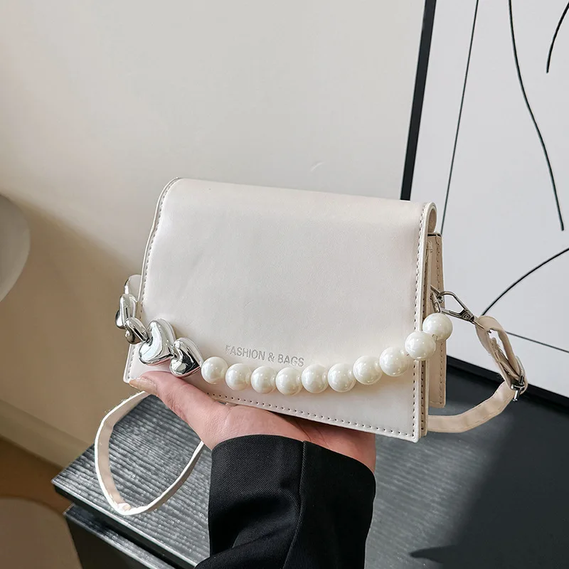 Small Square Crossbody Bag Chain Hand-held Women's Trendy Fashion Niche Shoulder Bag Western-style Luxury Brand Crossbody Bag