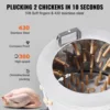 19361-5687a5.jpg SucceBuy Chicken Plucker Machine 20inch Diameter Stainless Steel Drum 108 Soft Fingers 500W Poultry Plucking Debris Collection
