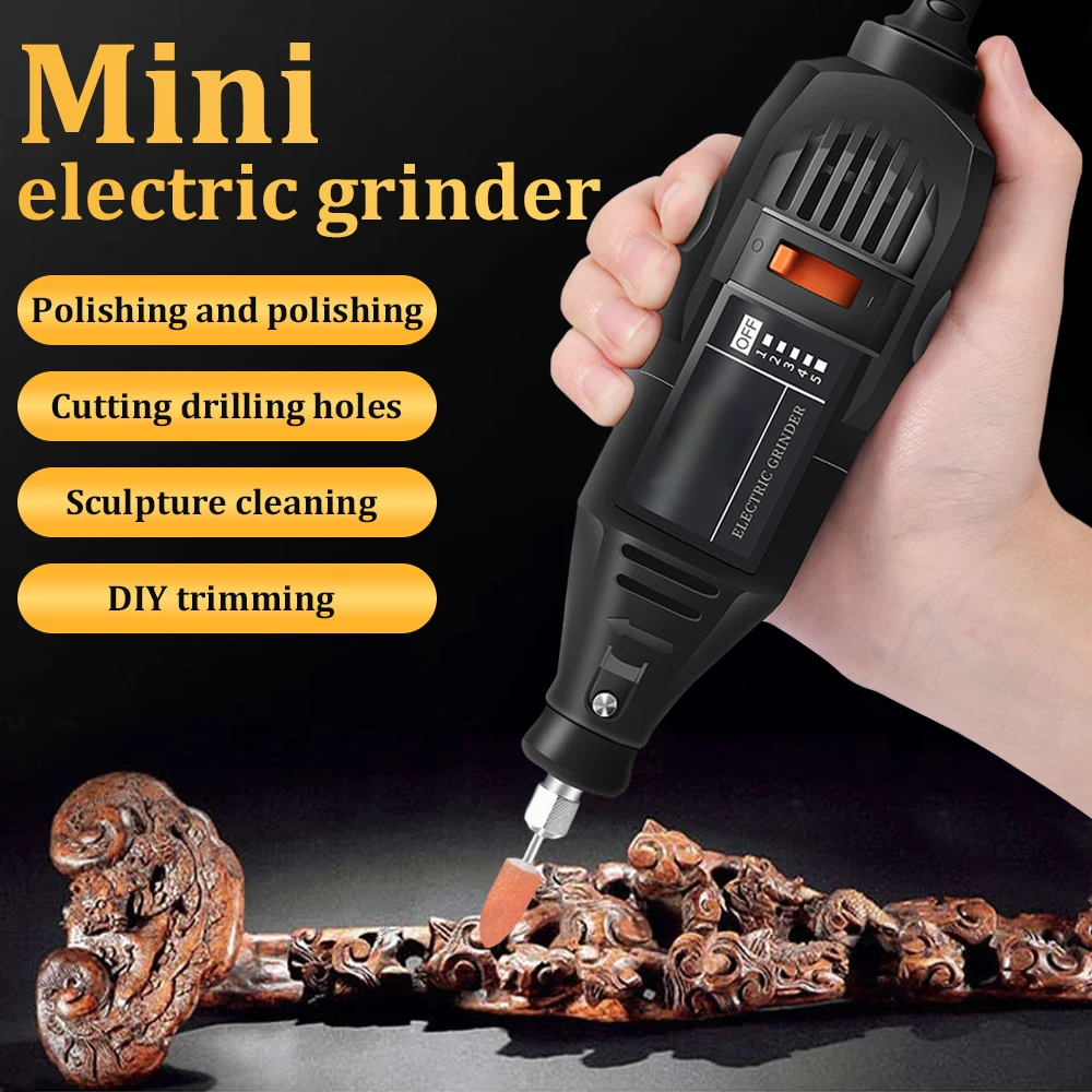 180W Power Electric Mini Drill Grinding Tool Set Rotary Drill Grinder Versatile Cutting Polishing Sanding Machine Bits Tools Kit mini sander grinder