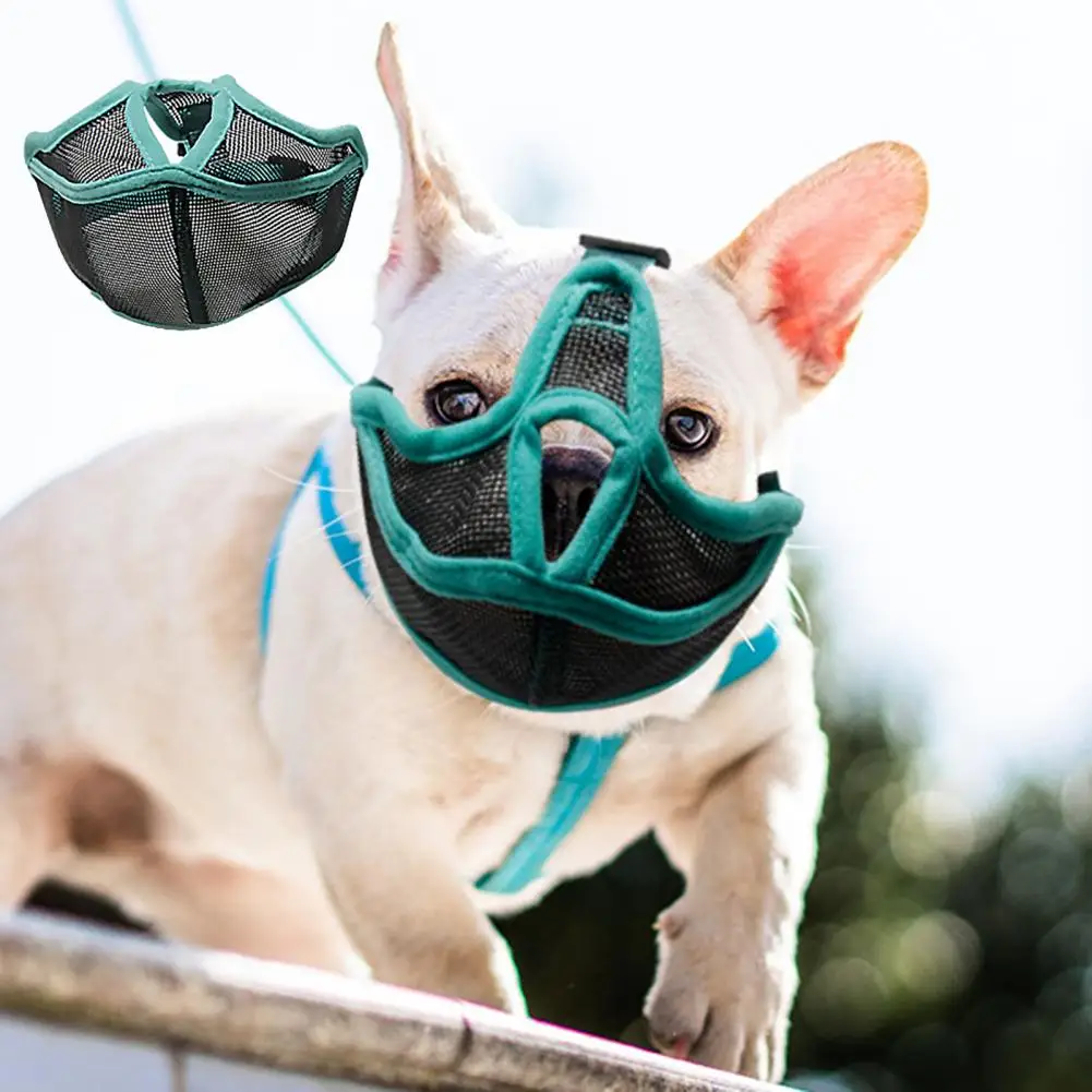 Pet Dog Muzzles Adjustable French Bulldog Muzzle Dog Mouth Mask Breathable Muzzle For Anti Stop Barking Supplies Prevent Biting