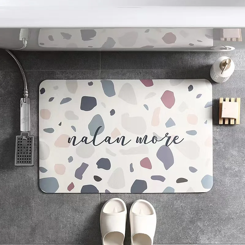 

Creative Diatomite Entrance Door Floor Mats Non-slip Absorbent Kitchen Rugs Doormat Room Decor Quick-drying Foot Mat Bath Mat