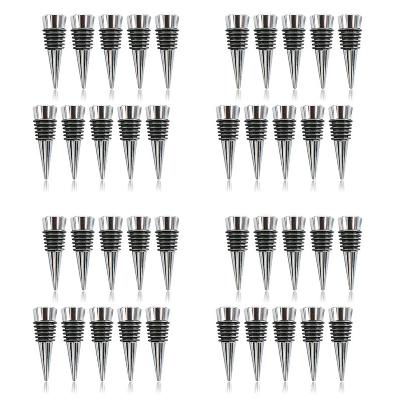 

40PCS Wine Stopper, Reusable Decorative Wine Bottle Stoppers Wine Saver Stopper Set For Party Wedding Kitchen Bar Gift