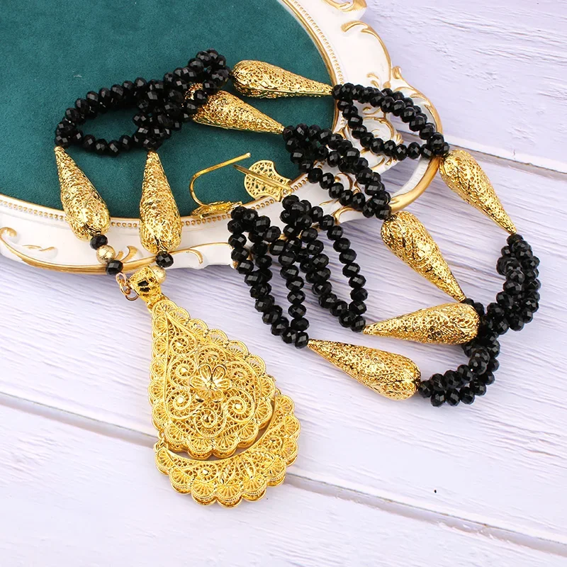Gold Beaded Belt and Earrings Set Gold Metal Waist Belt - Customizable Moroccan Wedding  main image 4
