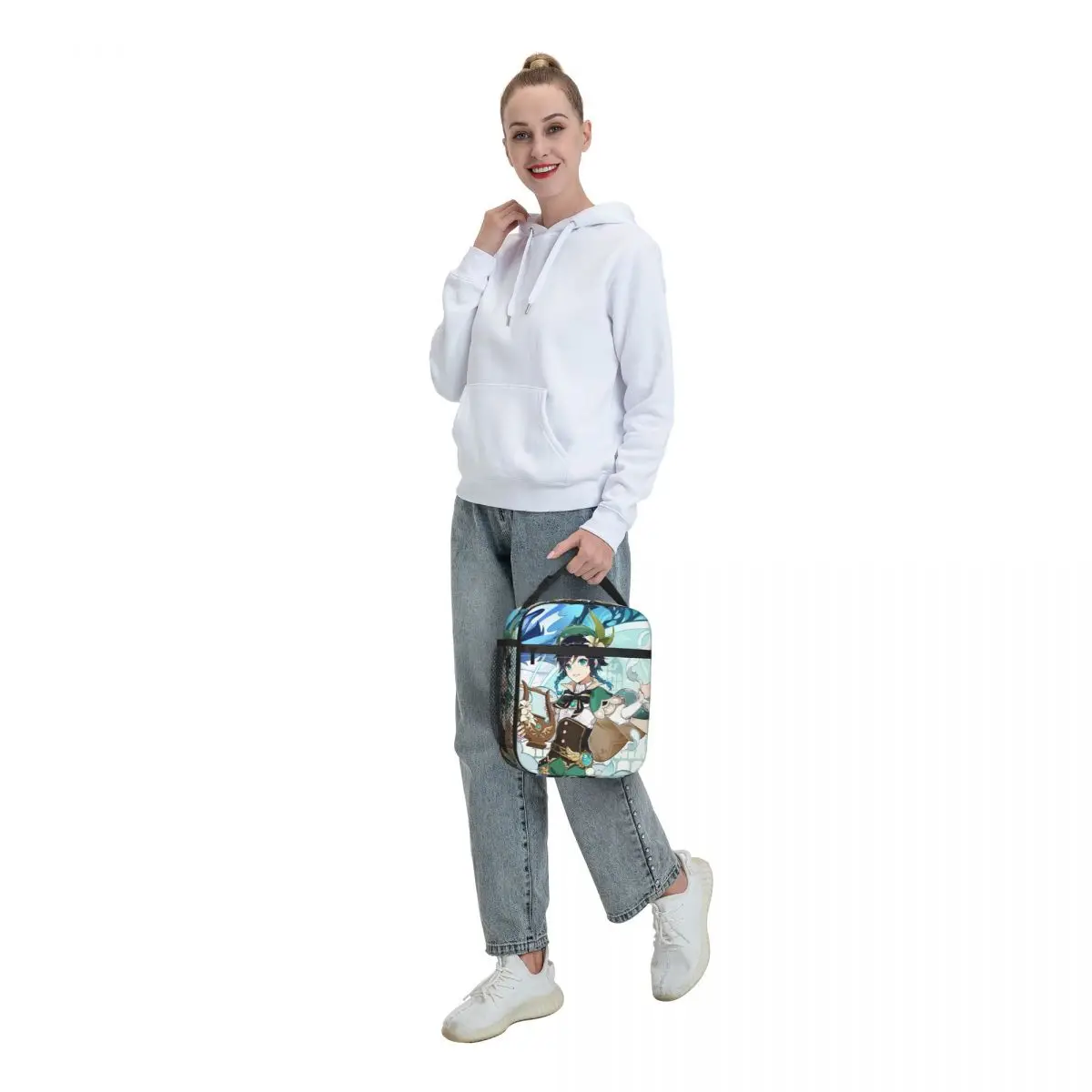 Genshin Impact Anime Game Insulated Lunch Bags Camping Travel Venti Dvalin Wolf Of The North Leakproof Thermal Cooler Bento Box