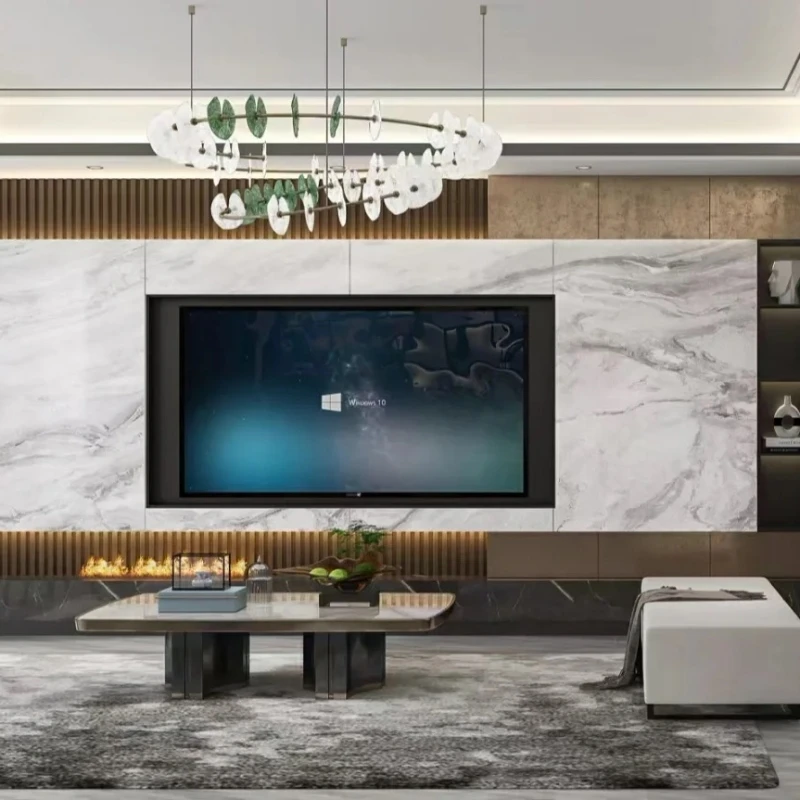 Description Picture 4 of itemRound Hall Large Crystal Chandeleir For Hotel Lobby Villa Living Room Dining Room Glass Leaf Crystal Ring Hanging Chandeliers