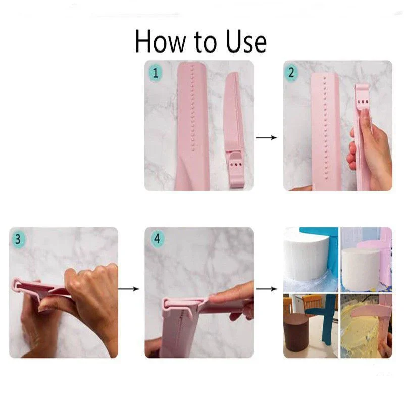 1Pc Adjustable Cake Scraper Fondant Spatulas Cream Cake Edge Smoother for DIY Bakeware Kitchen for cake decorating kit,baking supplies,cake tools