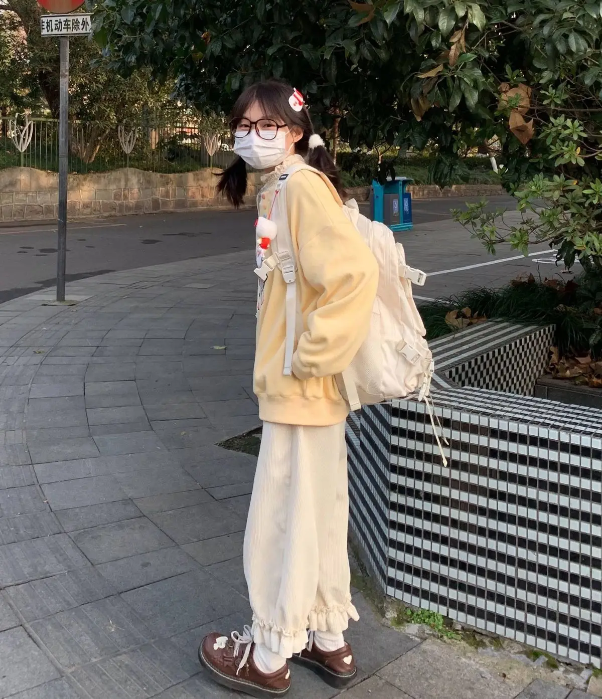 Japanese Kawaii Cartoon Embroidery Pullover Women Sweet Girl Cute Graphic Hoodies Harajuku Loose Sweatshirts Casual Top