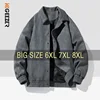 Men Jacket Windbreaker Deer Skin Velvet Coats Oversize 6XL 7XL 8XL Plus Size Formal Waterproof Bomber Camping Motorcycle Loose 1