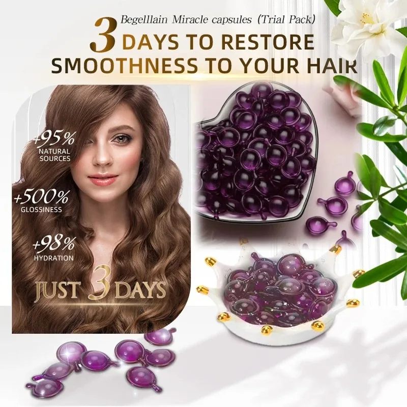 10/20/30Pcs Hair Vitamin Capsule Keratin Complex Oil Hair Care Repair Damaged Anti Hair Loss