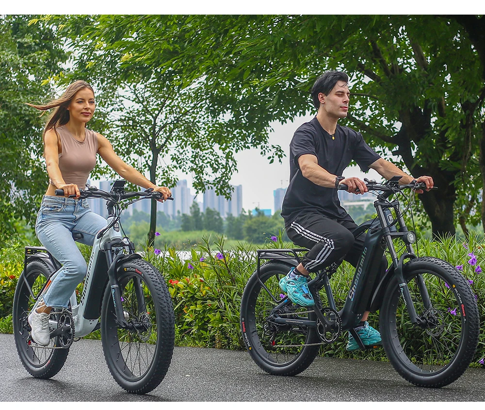 MX05 electric snow bicycle 500W48V17.5AH lithium battery 26-inch fat tire adult urban electric bicycle maximum speed 42KM/H