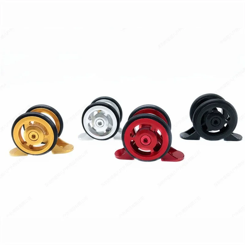 Week Eight G-05 Folding Bike Mudguard Easy Wheel For Brompton Eieio Aluminum Alloy Double Wheels Bicycle Parts