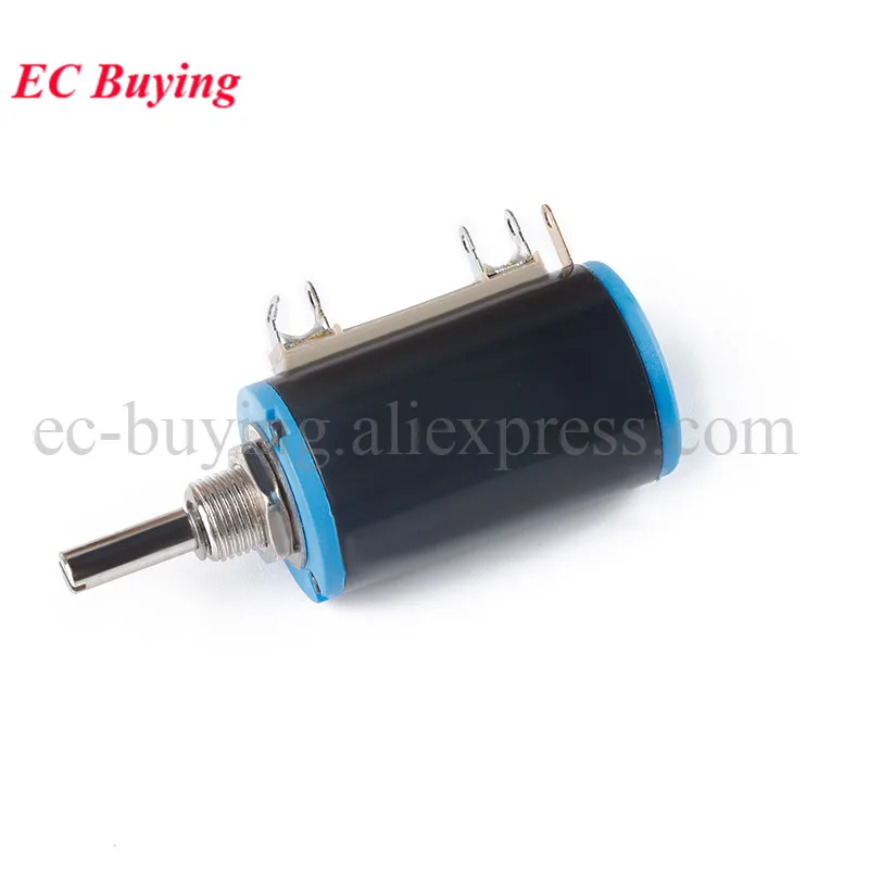 Multiturn Potentiometer 1-2Pcs WXD3-13-2W 10K 100/220/470/680 Ohm Wirewound Multi-Turn Potentiometer Resistance 1K 2.2K 4.7K 5.6K 6.8K 47K Rotary Switch multiturn potentiometer rotary potentiometer
