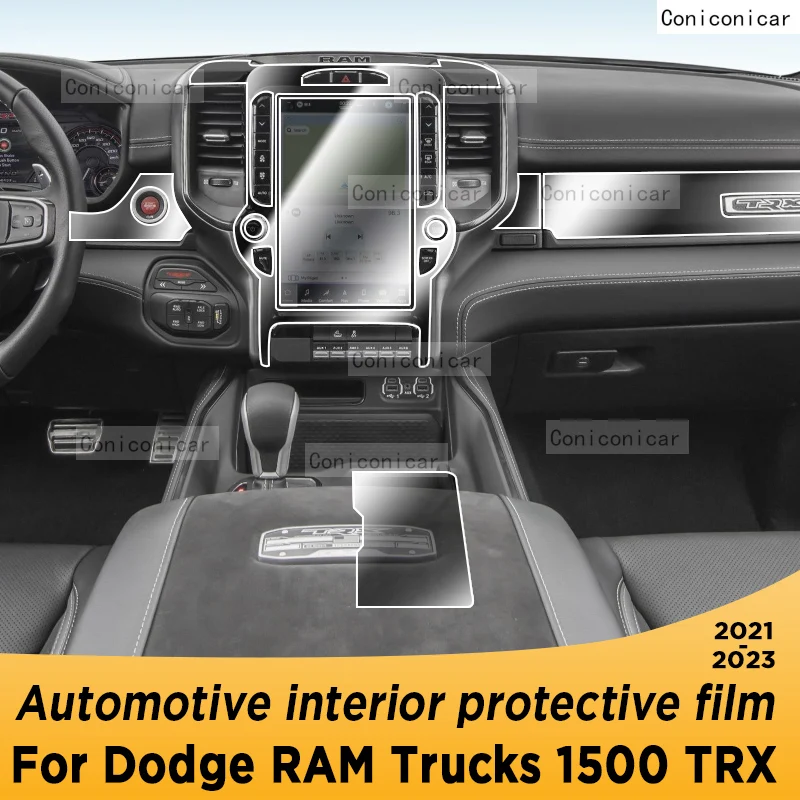 

For DODGE RAM Trucks 1500 TRX 2021-2023 Gearbox Panel Navigation Screen Automotive Interior Protective Film Sticker Accessories