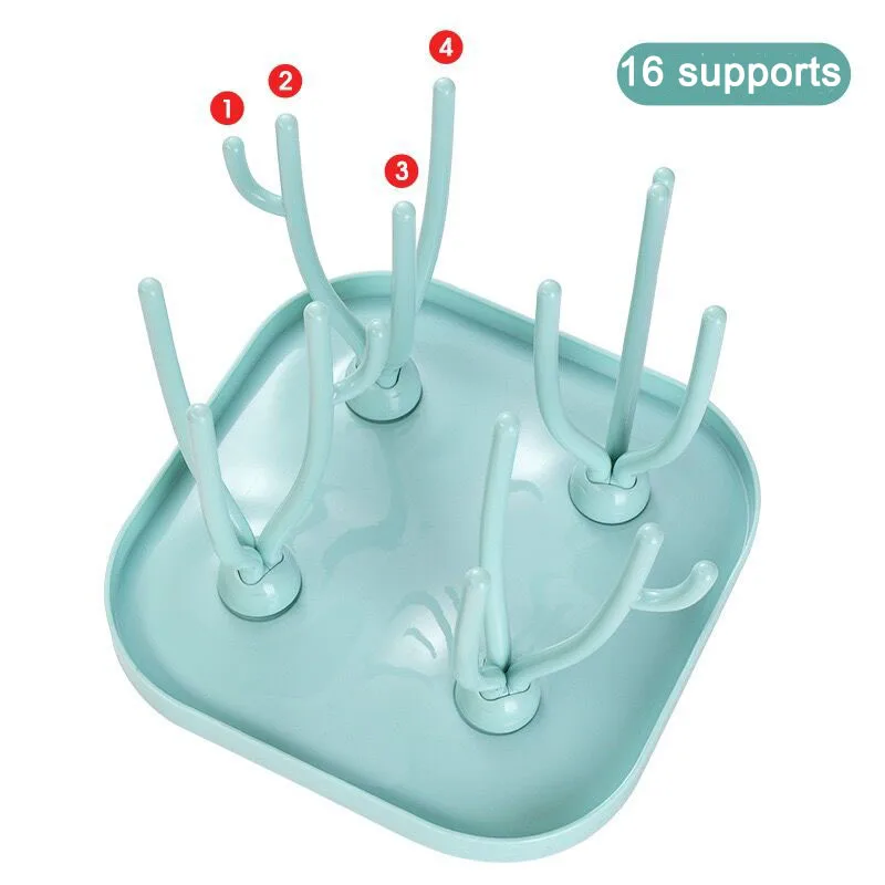 Bottle Drying Rack Baby Bottle Drying Rack Feeding Bottle Drying Rack Baby Bottles Drainer Portable Drying Rack Nipples Pacifier Holder Dispenser for Drying Bottles Feeding Cup Kids Cleaning Dryer