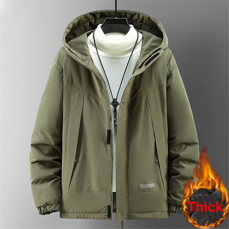 Waterproof Parkas Men Winter Thick Windbreak Jackets Plus Size 10XL 12XL Coats Fashion Casual Hooded Parkas Male Big Size 12XL 4
