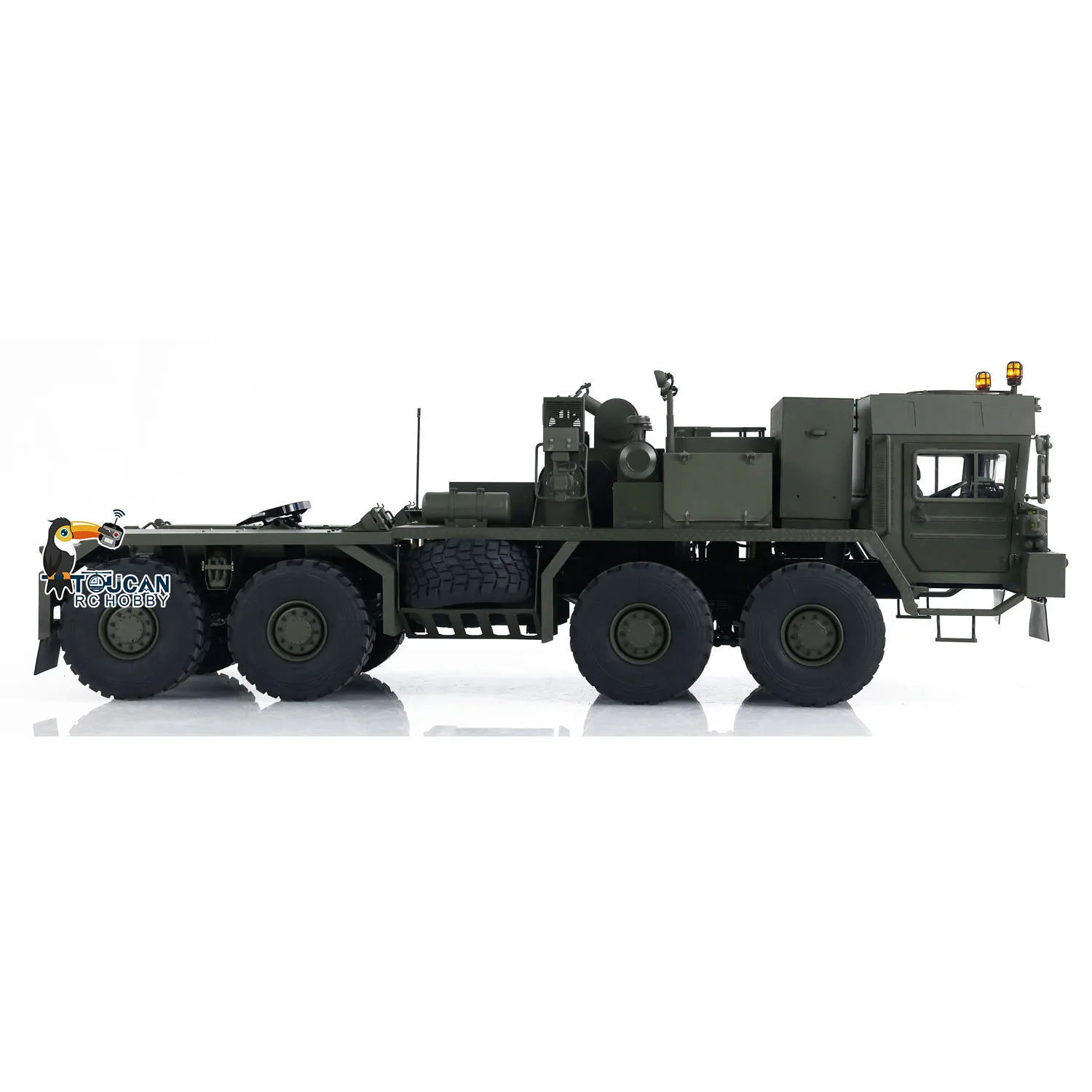 RC 1/14 8x8 Full Metal Tractor Truck SLT56 PL18 Lite Remote Control Military Transport Car 3-speed Transmission Sound Light Toy 4