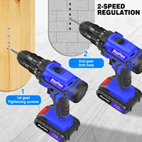 21V Cordless Power Drill,Handheld Screwdriver Drill Set with 25+1 Torque Setting,1.5AH Li-ion Battery&Fast Charger,2-Gear Drill 2