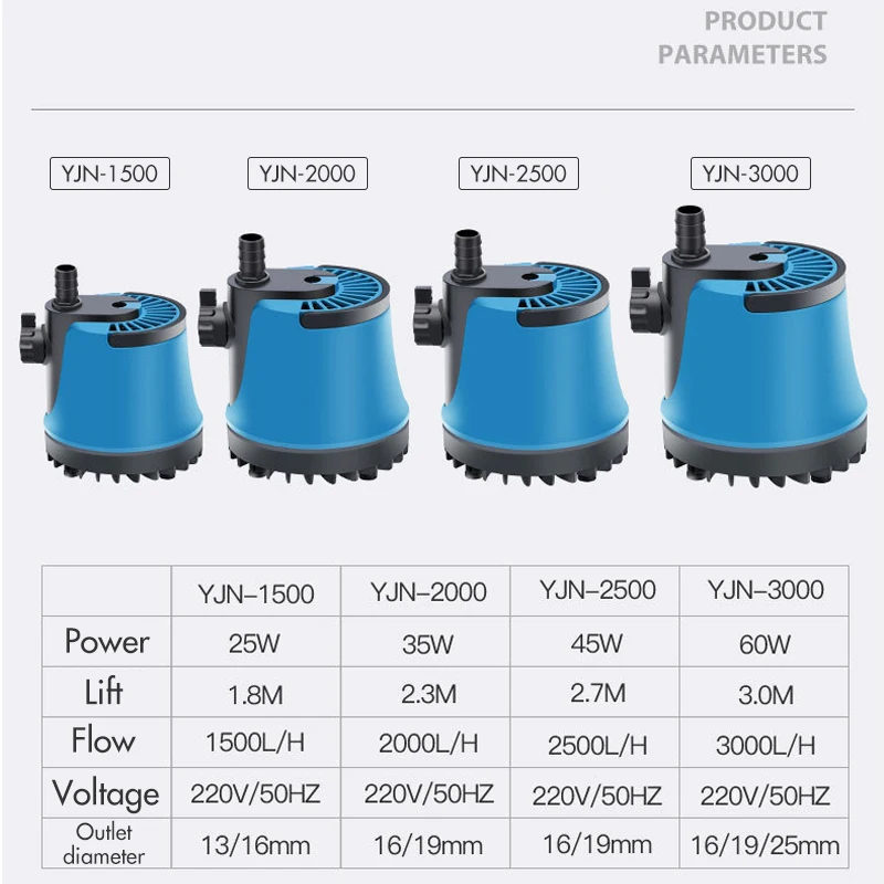 EU Plug 25/35/45/60W Home Submersible Water Pump Submersible Waterfall Fountain Pump for aquarium fish tank for Garden Fountain water pump,aquarium water pump,fish tank pump