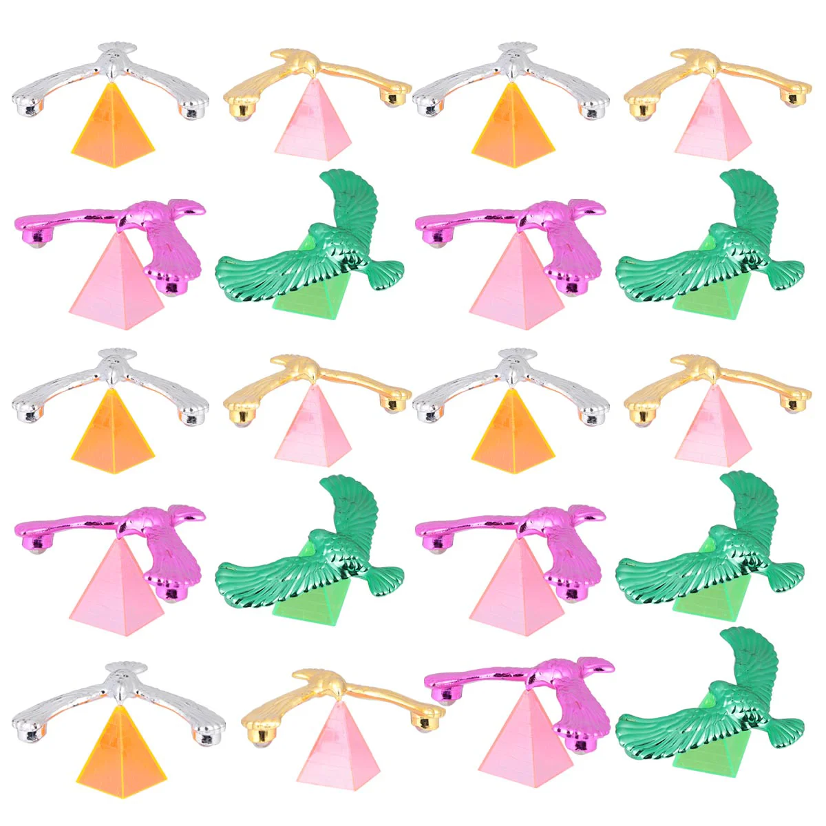 

20 Sets The Bird Balance Toy Child Childrens Toys Balancing Eagle Pyramid Plastic Birds