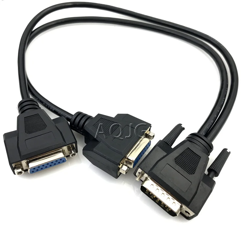 Personalizado Db15 Cabos Macho para Fêmea Divisor para Data Fêmea Fileiras Db15 0.3m