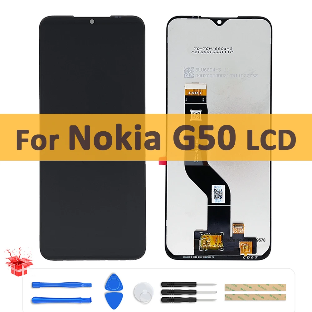 

6.82" LCD Display Original For Nokia G50 LCD TA-1358 TA-1390 TA-1370 TA-1367 TA-1361 Touch Screen Digitizer Assembly Replacement
