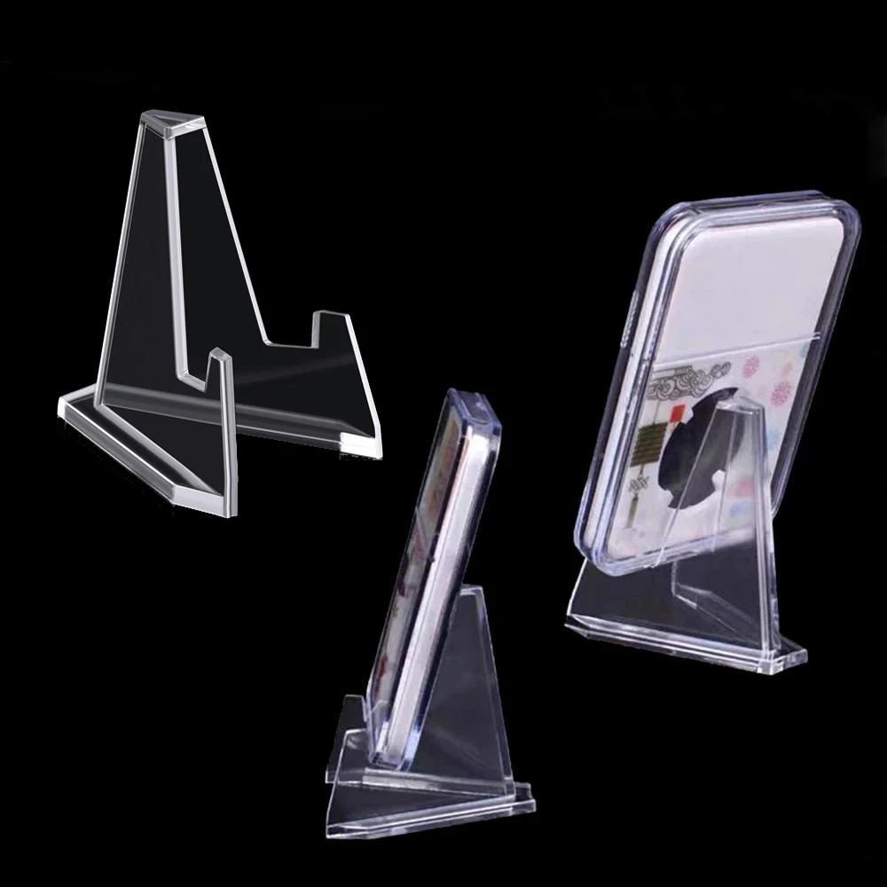 Clear Acrylic Coin Display Stand Holders Small Easel Rack Commemorative Challenge Coin Capsule Holder Support 4