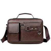 Sac à bandoulière convertible imperméable de grande capacité de style rétro HOMEFISH pour hommes 2