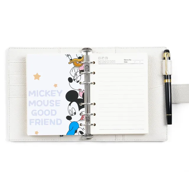 Moterm A6 Elite Rings Planner Cover senza grande tasca posteriore Diario per notebook in pelle di grano di ciottoli con organizer per anelli da 25 mm 4