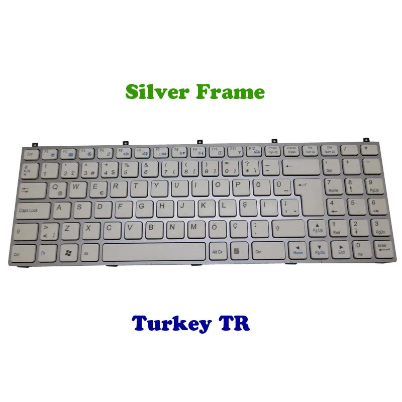 

Keyboard For CLEVO M9800 M980NU MP-08J46TQ-430 6-80-M9800-251-1 6-79-E5120Q0K-250-P MP-08J46TQ-430W MP-08J46TQ-4301 Turkey TR