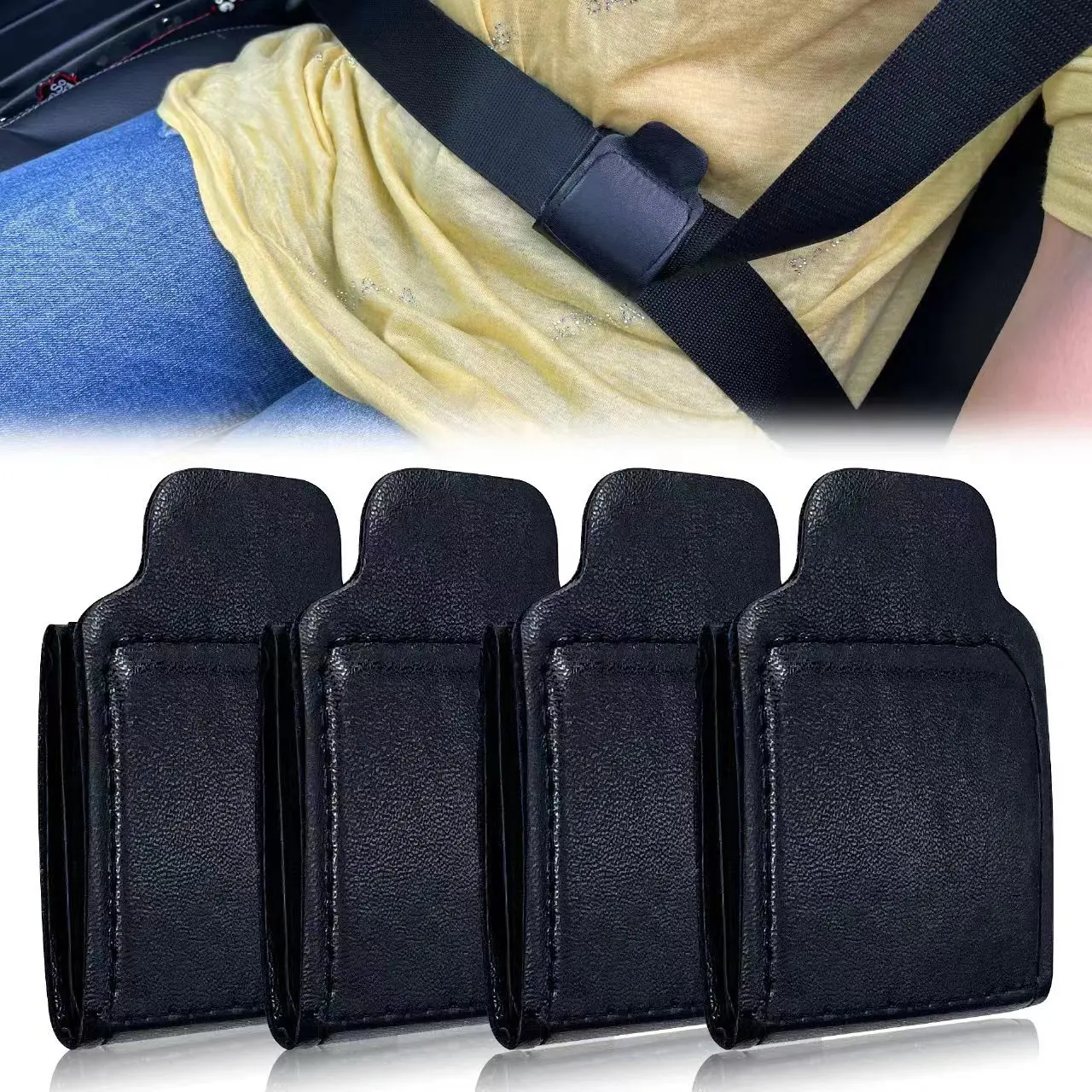 New Car Seatbelt Adjuster Shoulder and Neck Positioner Child Anti Strangulation Neck Fixer Adjusting Buckle Seat Belt Cover