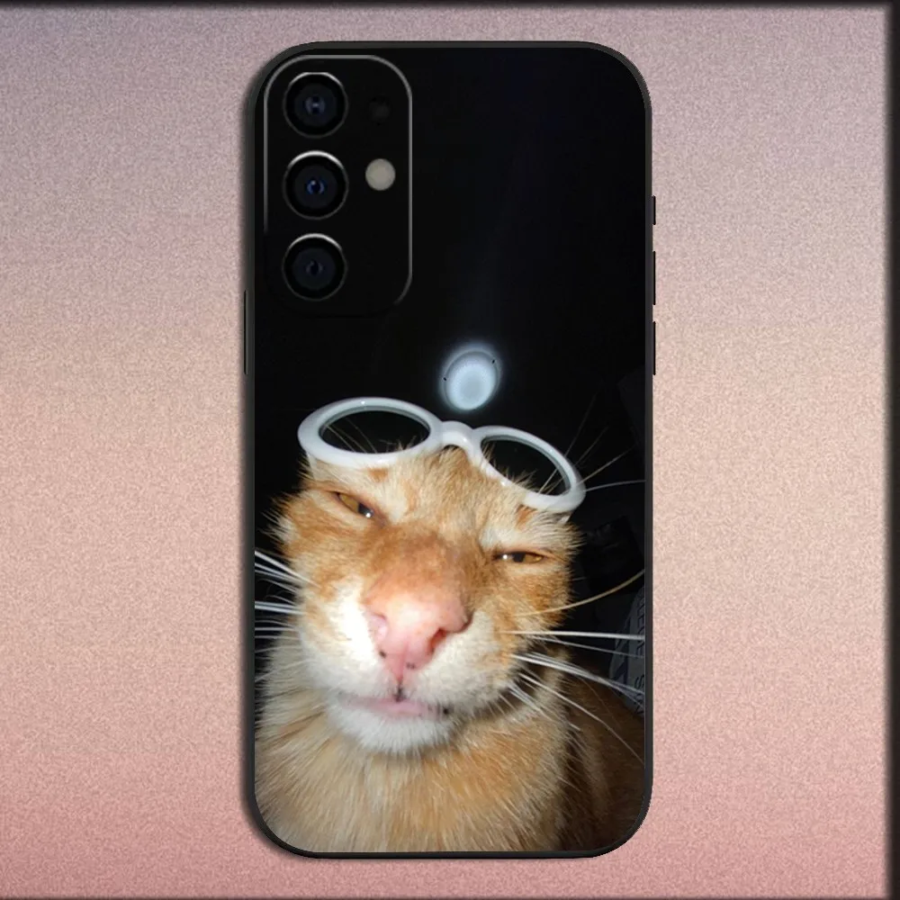Pet Cat Meme Black Soft Phone Case