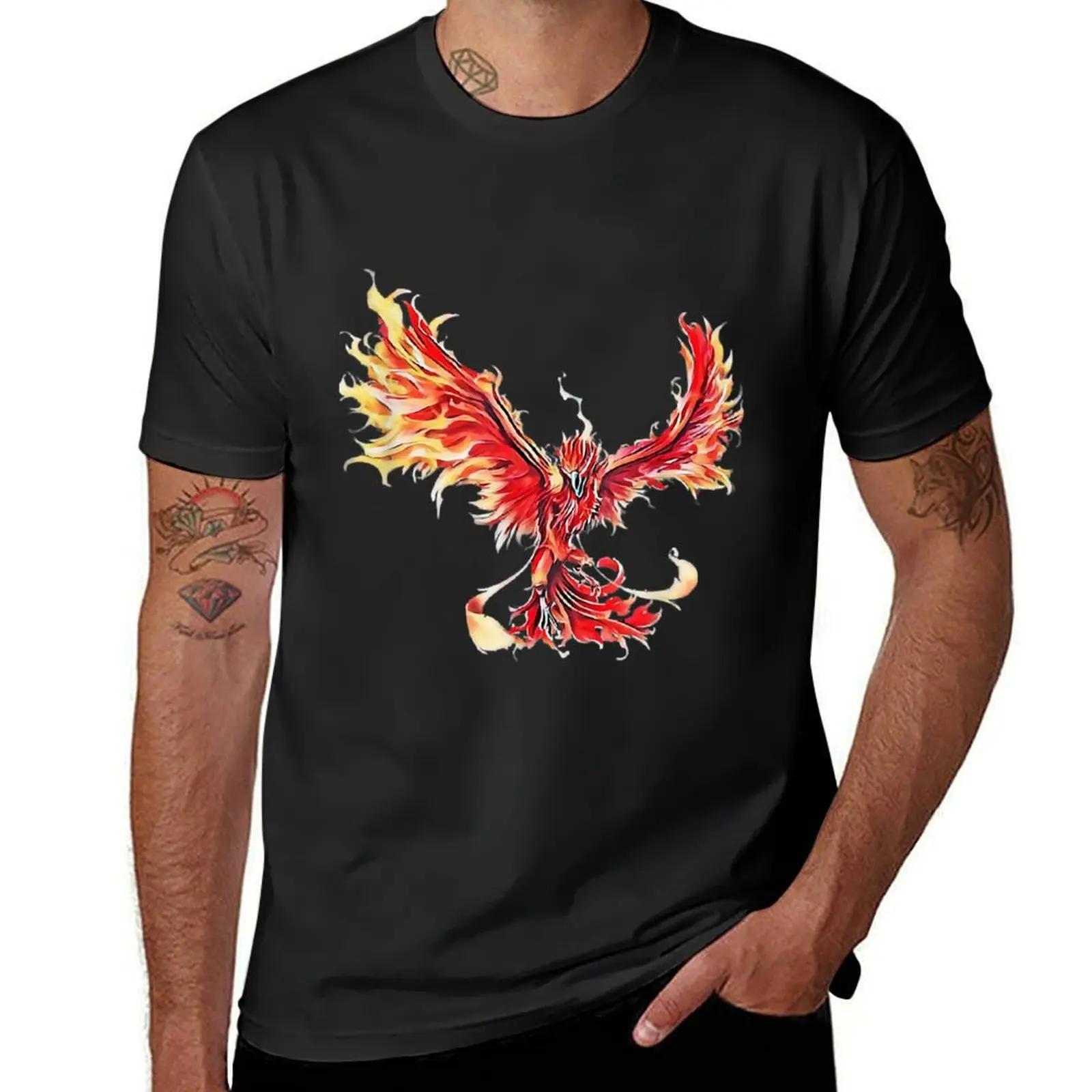 Phoenix From The Ashes Mythical Fire Bird Phoenix T-Shirt plus sizes Blouse animal prinfor boys mens white t shirts