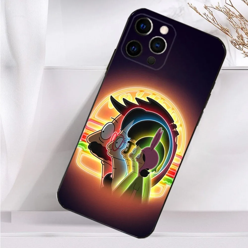 Cartoon B-Bob Burger-ES Soft Silicone Black Phone Case