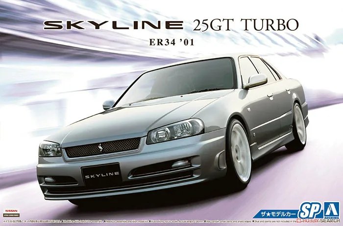 

Модель автомобиля aoshin 1:24 Nissan BNR34 Skyline 25GT Turbo '01 05596 сборка-Наслаждайтесь завораживающим эффектом производительности и точностью