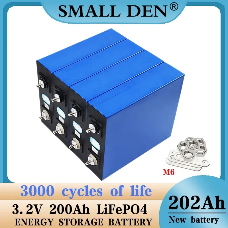 Muslimate 200Ah 202Ah Lifepo4 Batteria 3.2V Litio Ferro Fosfato Batterie Per Camper Golf Cart Off-Road Solar Wind Tax Free