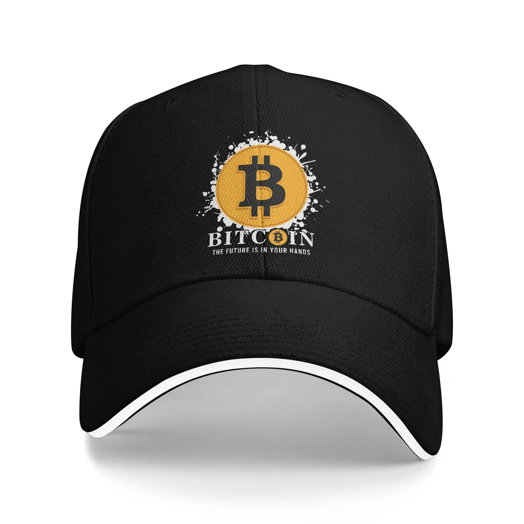 Bitcoin BTC Baseballkappe, trendige Hip-Hop-Hüte für Männer und Frauen, Sonnenblenden-Design, zum Wandern, Angeln, Baseballkappen, Geschenk – Detail 1